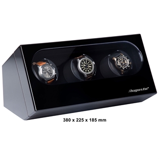 WATCH WINDER 3 WATCHES (BLACK) WITH ADAPTER