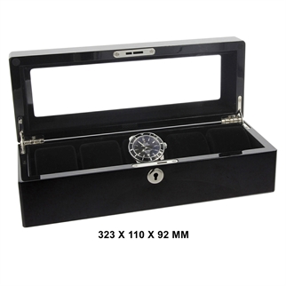 WATCH BOX FOR 5 WATCHES BLACK 323 X 110 X 92 MM